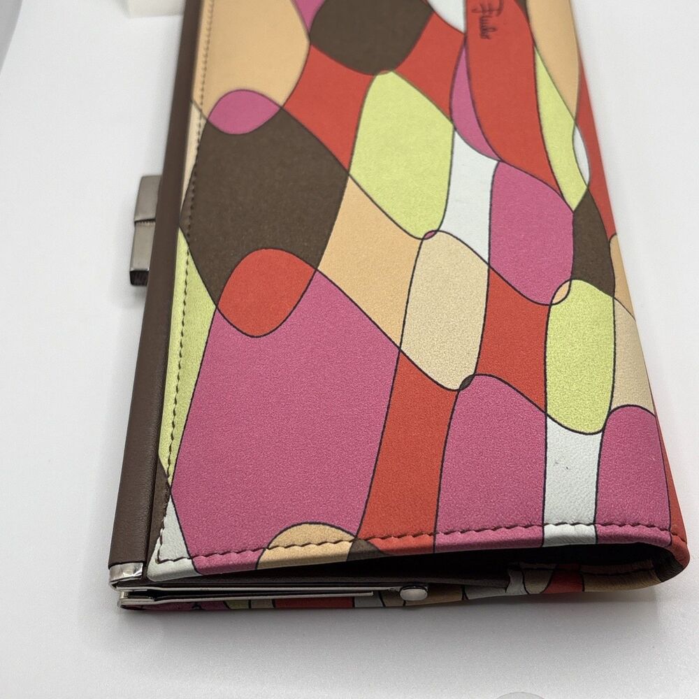 Emilio Pucci Long Wallet Geometric Pattern Purple… - image 3